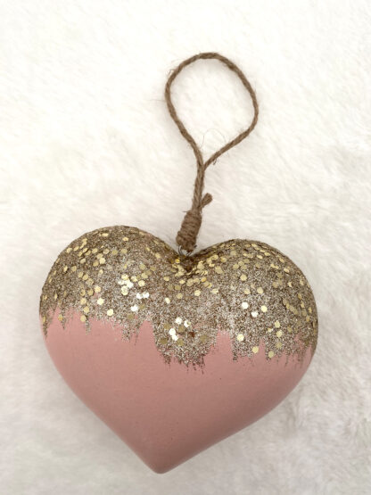 DECORO CUORE GLITTER DA APPENDERE